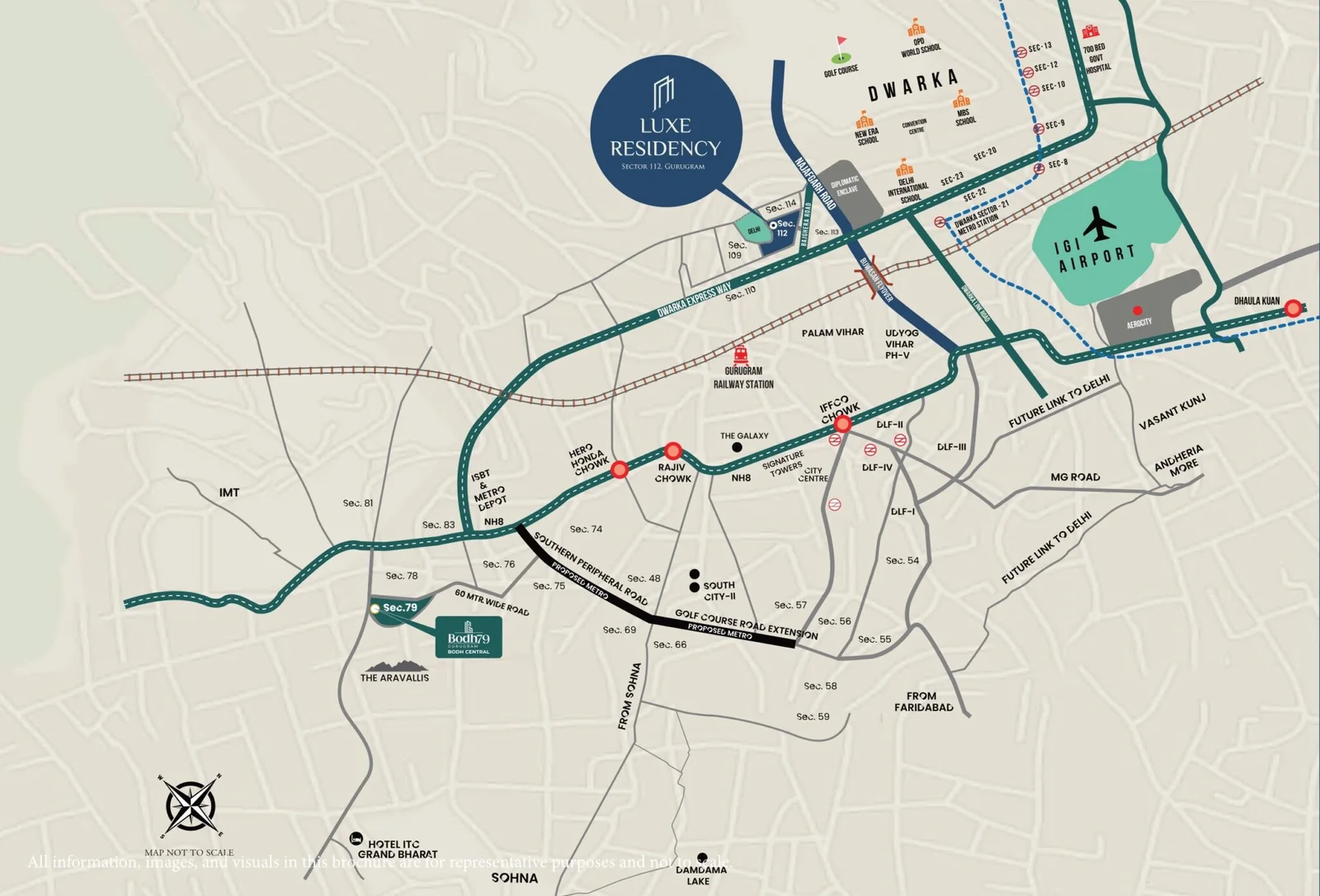 True Habitat Luxe Residency 112 Location Map