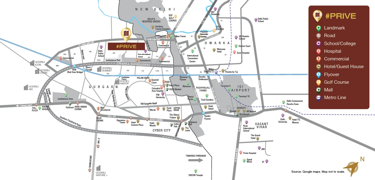 True Habitat Luxe Residency 112 Location Map