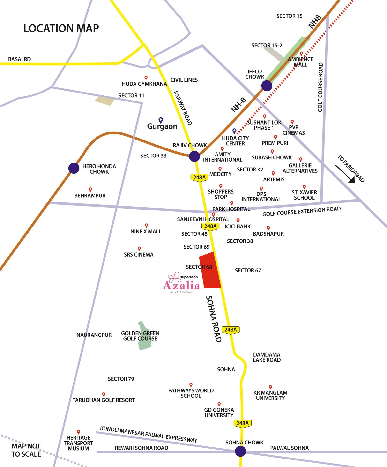 True Habitat Luxe Residency 112 Location Map
