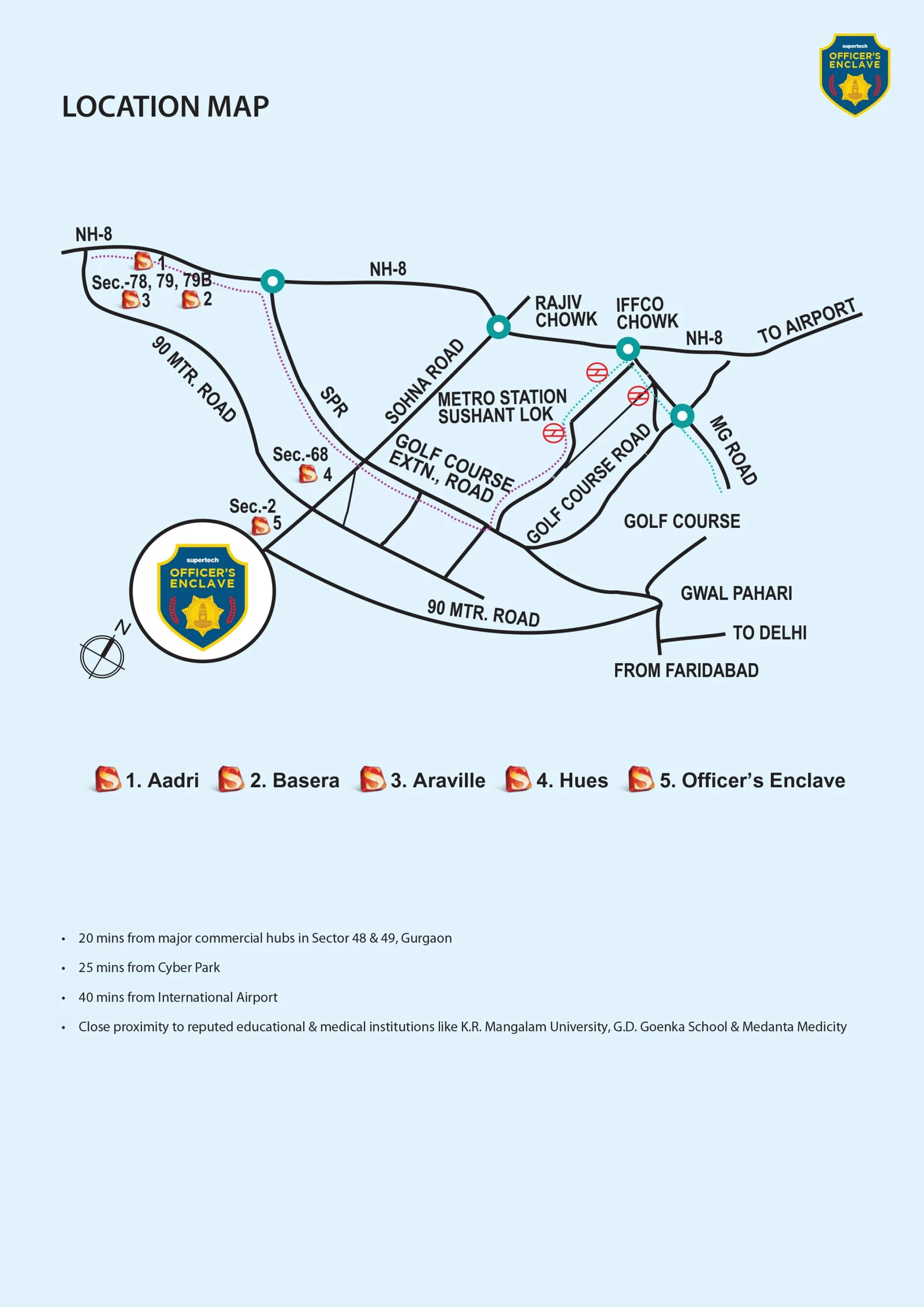 True Habitat Luxe Residency 112 Location Map