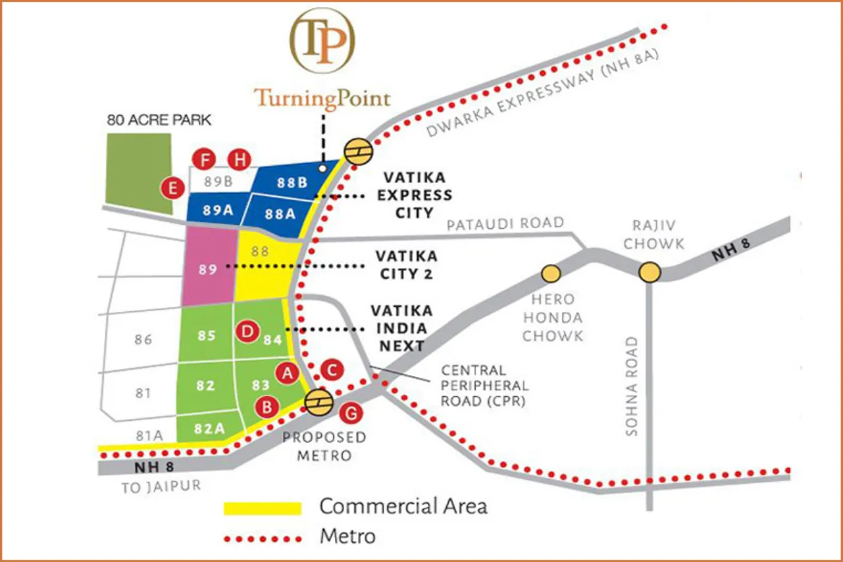 Vatika Primrose Floors Location
