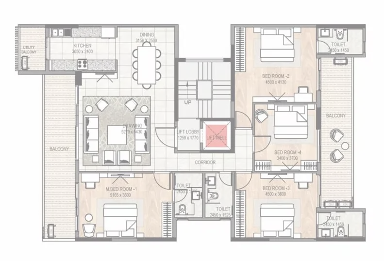 M2K Olive Green Floors Floor Plan